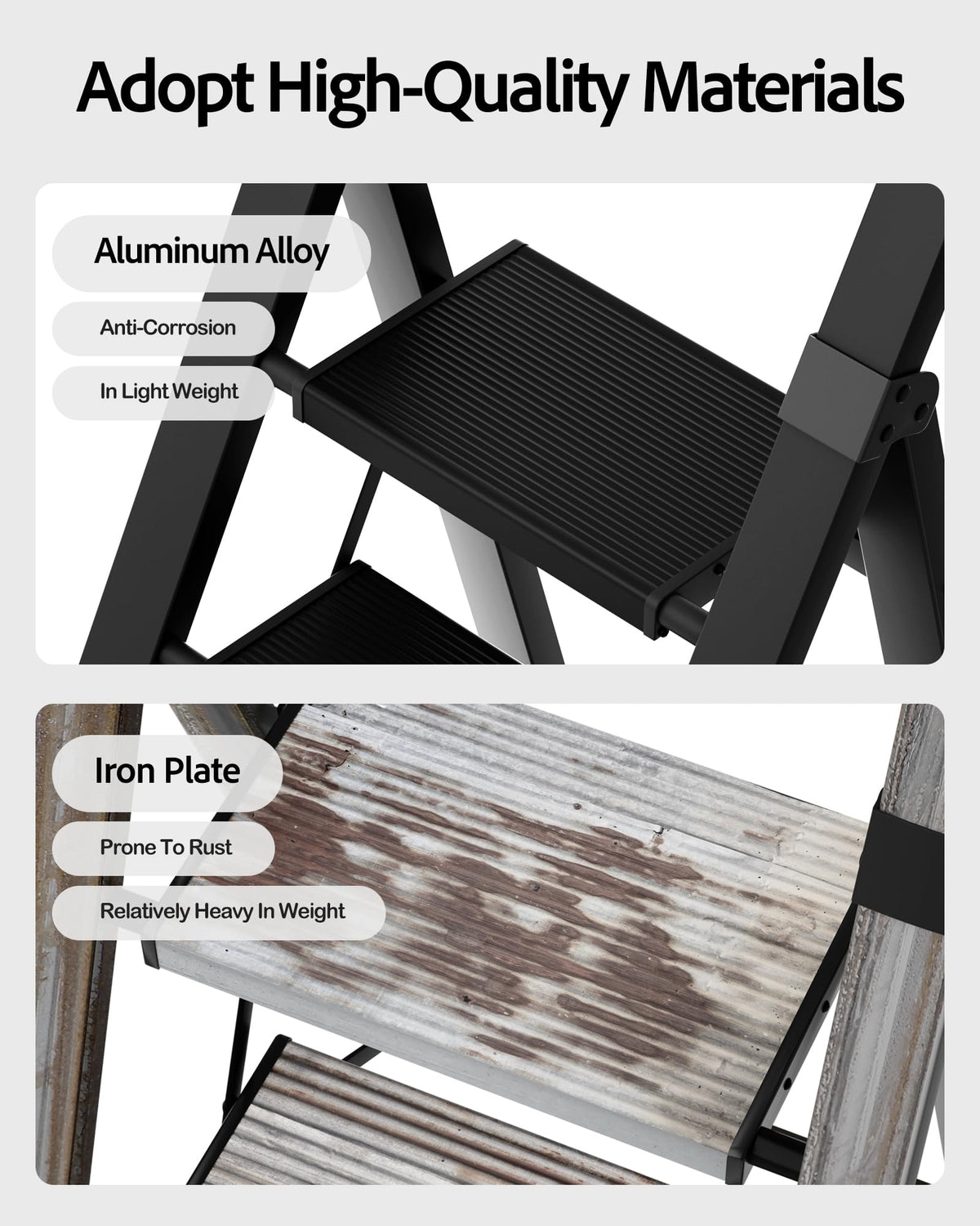 5 Step Aluminum Folding Ladder K8077