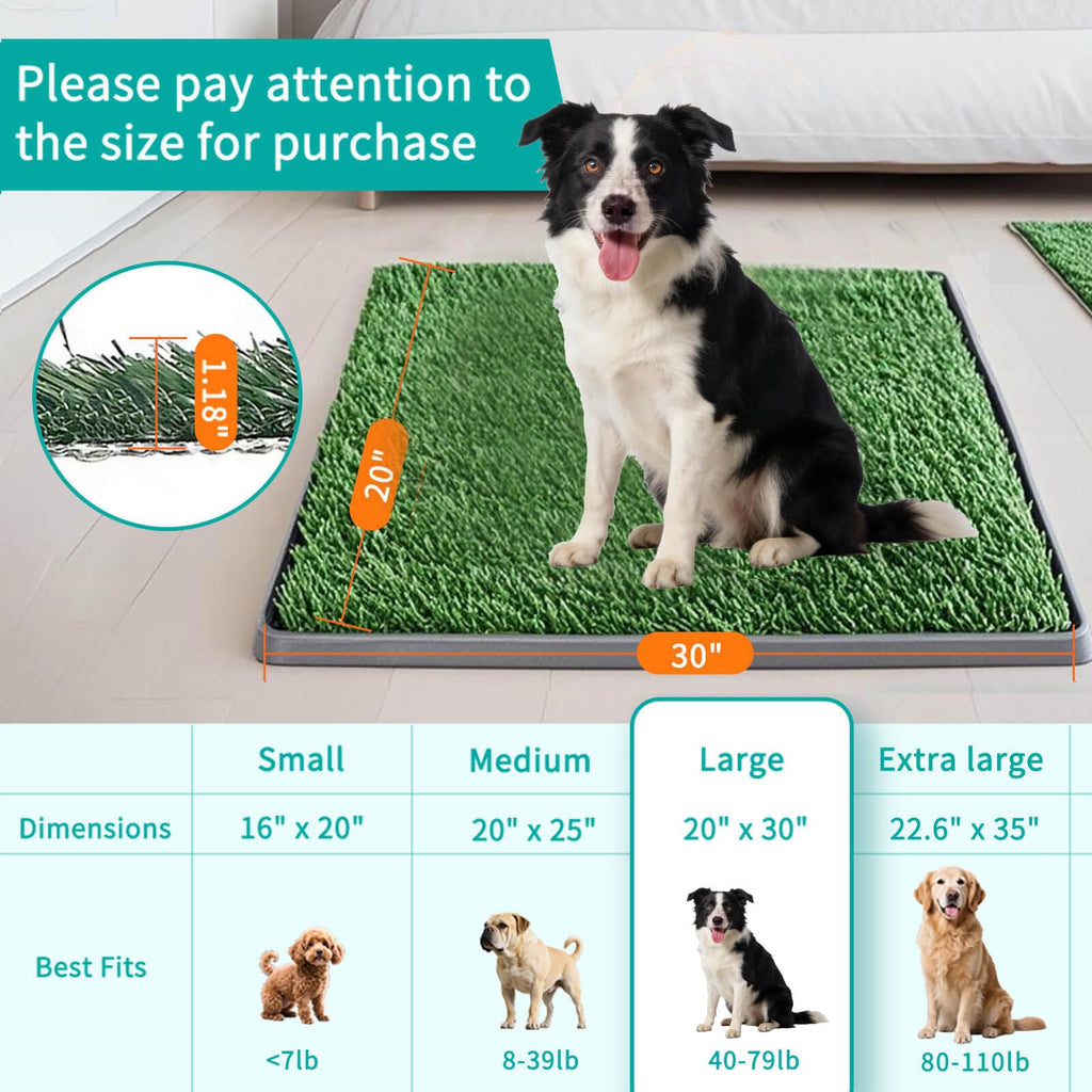 Artificial Turf Dog Grass Pad with Tray 30"X20" A8080