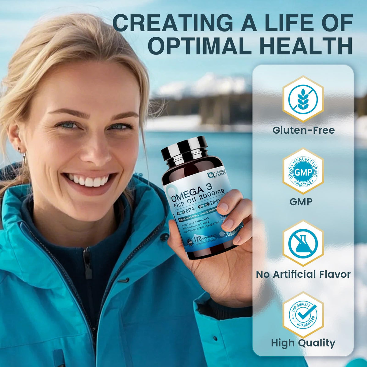 Omega 3 Fish Oil 2000mg Softgels J119562