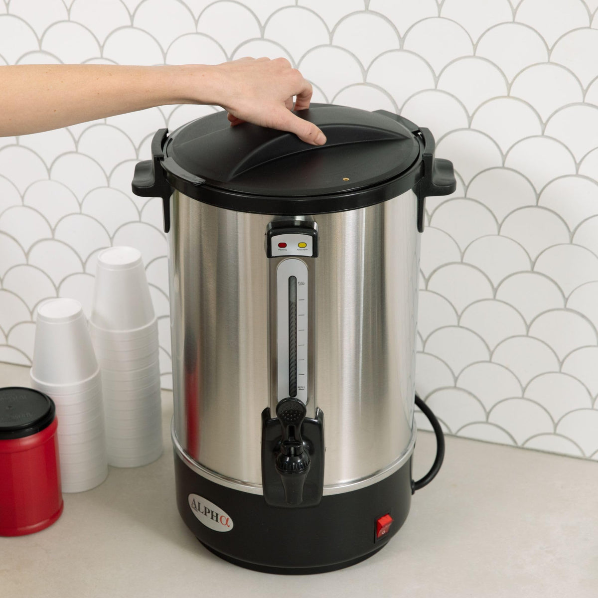 100 Cups Stainless Steel Electric Coffee Urn O10074