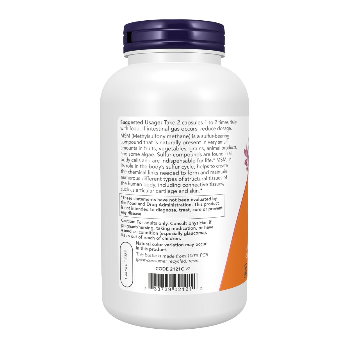 MSM 1,000 mg 240 Veg Caps C613671