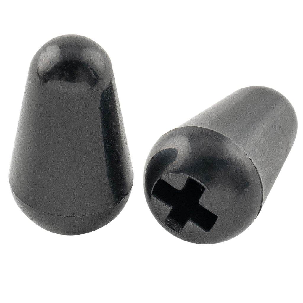 5-Way Guitar Pickup Lever Switch Tips Black 2Pcs R4782