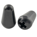 5-Way Guitar Pickup Lever Switch Tips Black 2Pcs R4782