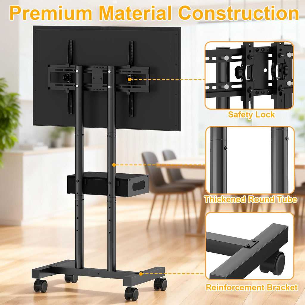 Rolling TV Stand with Drawer for 32-75 Inch TVs U324816