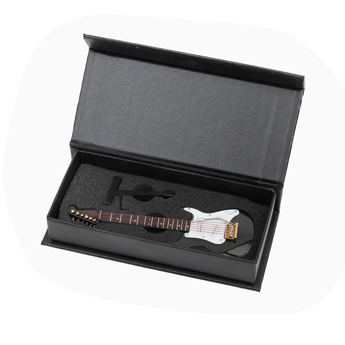 Miniature Electric Guitar Replica with Stand and Case K982