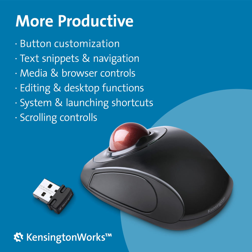 Wireless Trackball Mouse with Touch Scroll Ring S677680