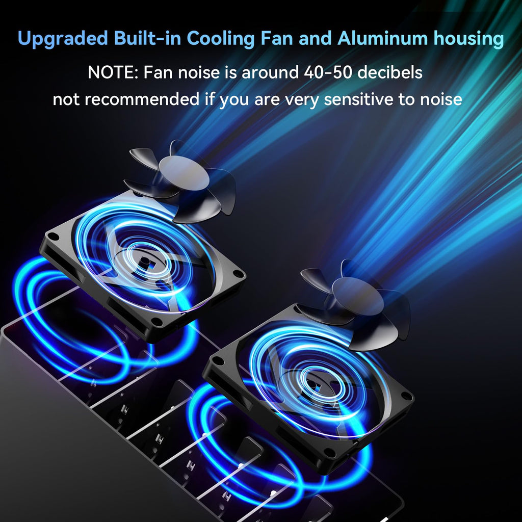 Aluminum 8 Bay Hard Drive RAID Enclosure with Cooling Fan Q37700