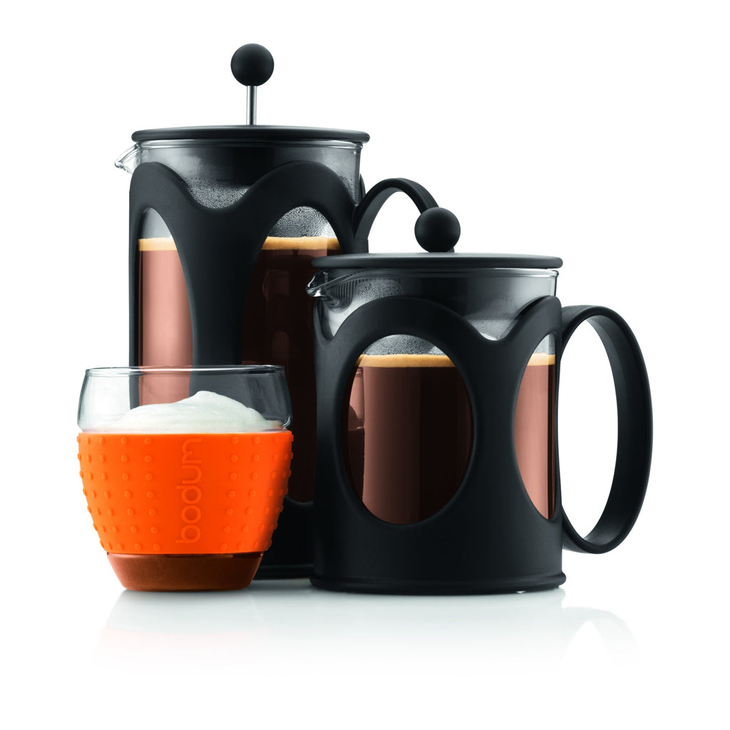 Black 4-Cup Borosilicate Glass French Press Coffee Maker Z79268