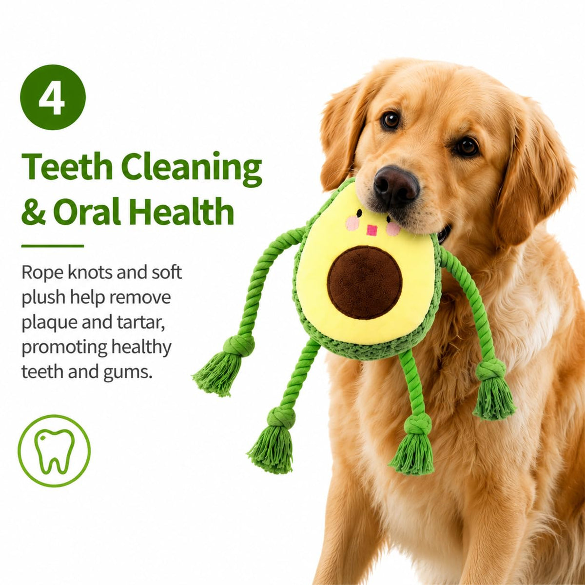 Avocado Rope Plush Dog Toy C892143