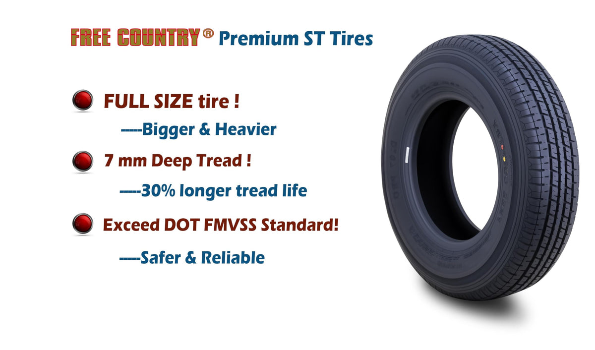 4 Premium Trailer Tire ST205/75R15 8PR LRD 107N O60291