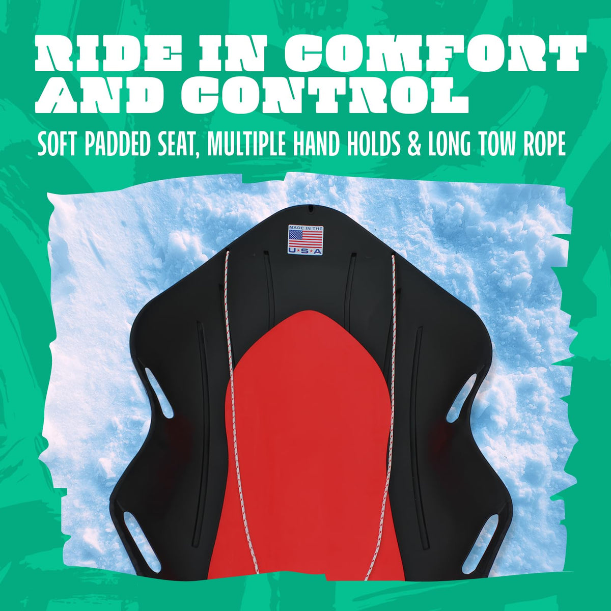48" 2-Person Plastic Sled with Cushioned Pad S35218