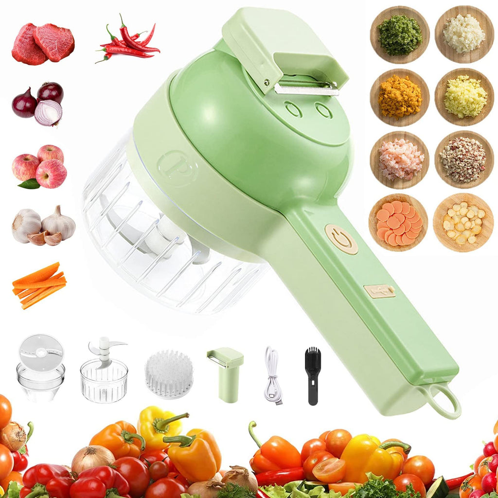 4 in 1 Handheld Electric Vegetable Cutter Set D690575