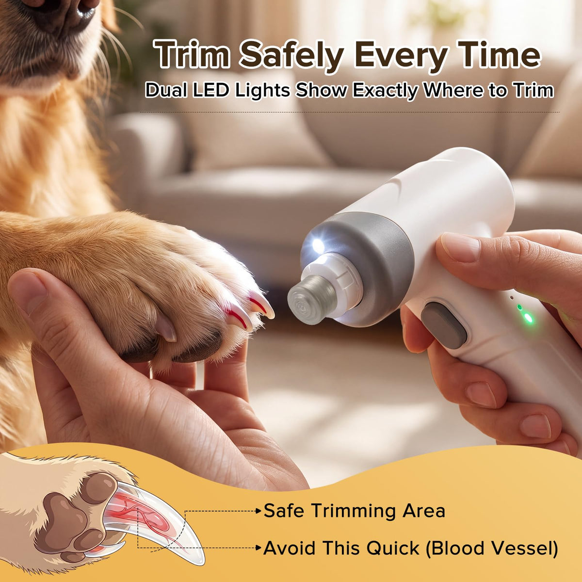 Quiet Electric Dog Nail Grinder with Guard A448965