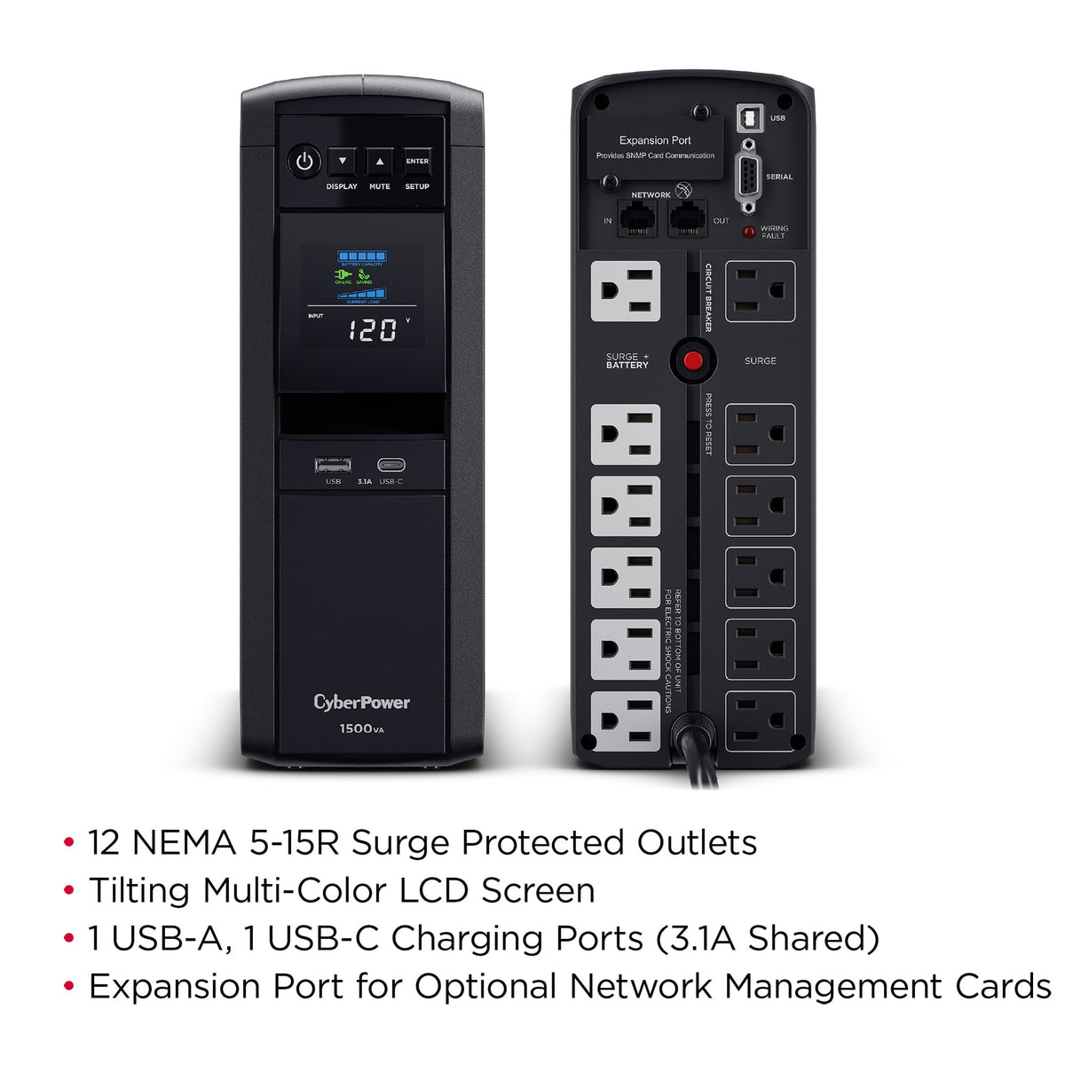 1500VA Sinewave UPS Battery Backup and Surge Protector Z51604
