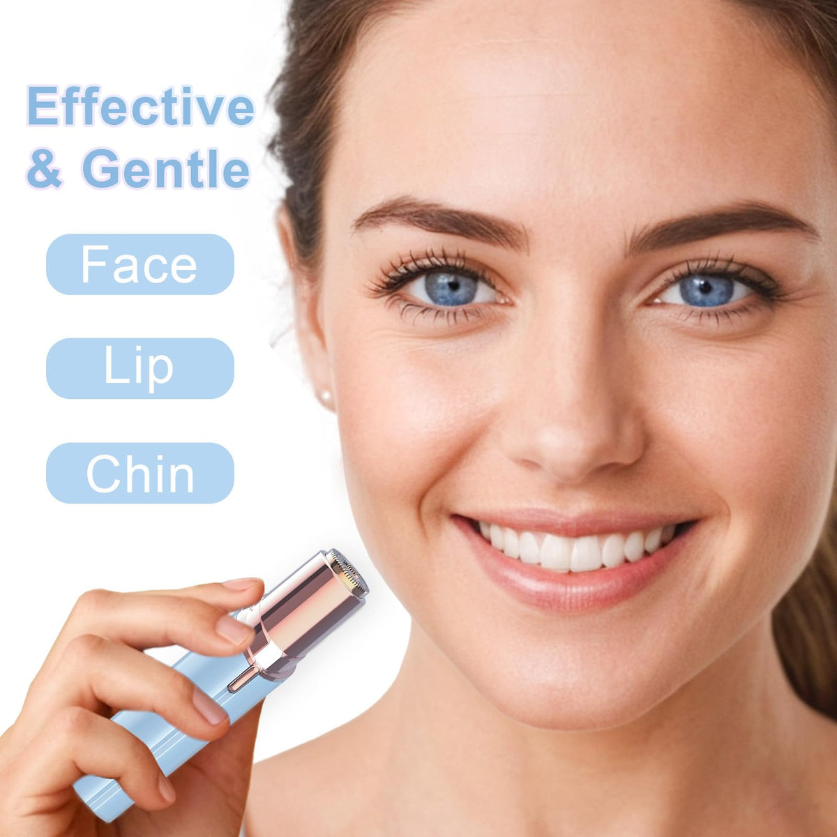Facial Razor with 7 Replacement Heads F265