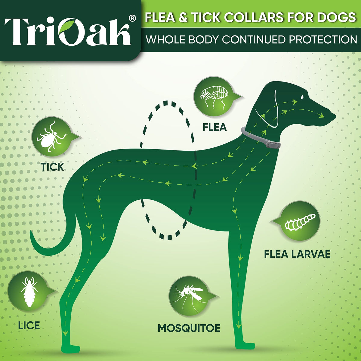 Adjustable Flea and Tick Prevention Dog Collar J7921