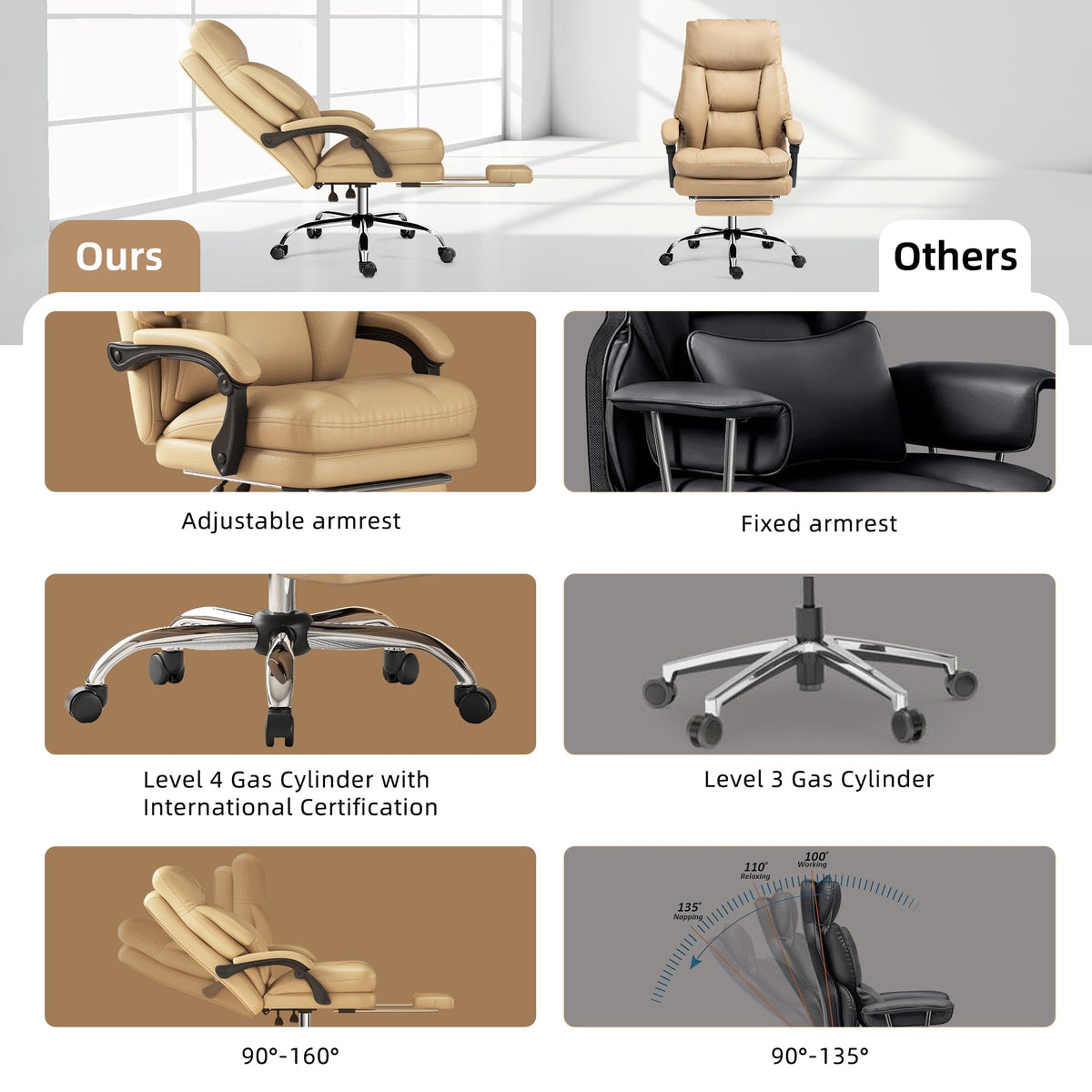 High Back Computer Chair with Soft Cushion K323