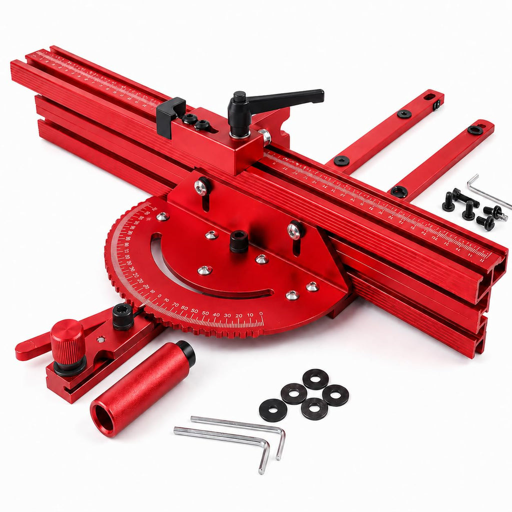 Adjustable Miter Gauge with Aluminum Fence D120