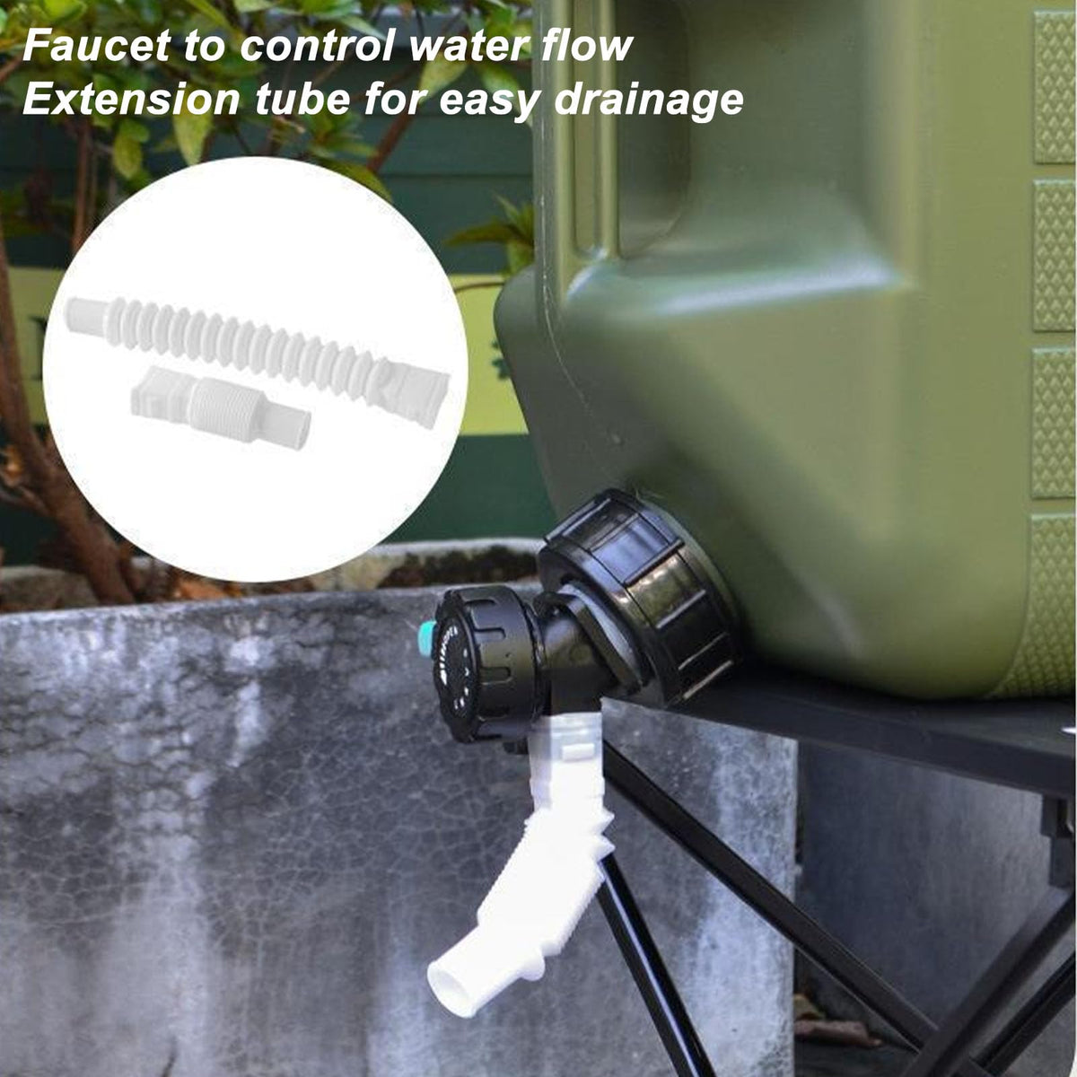 10L Green Camping Water Container with Faucet Y6443