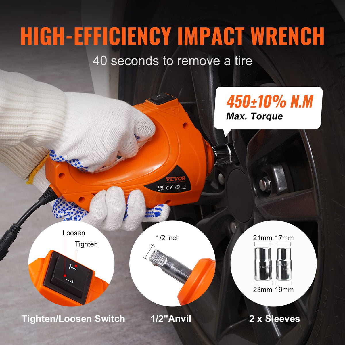 12V Electric Scissor Car Jack 3 Tons with Impact Wrench P73287