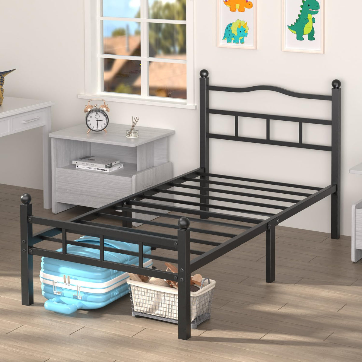 14 Inch Twin Bed Frame with Headboard and Footboard X2984