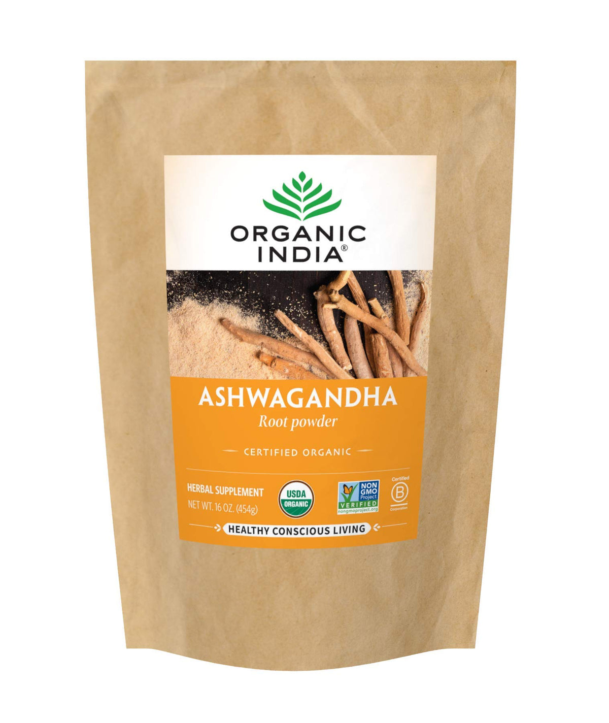 Organic Ashwagandha Powder Herbal Supplement 1lb Bag C5974