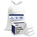 8 Gallon White Drawstring Trash Bags 200 Count V191109