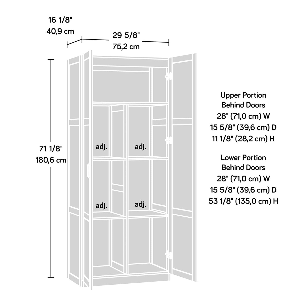 White Storage Cabinet N825