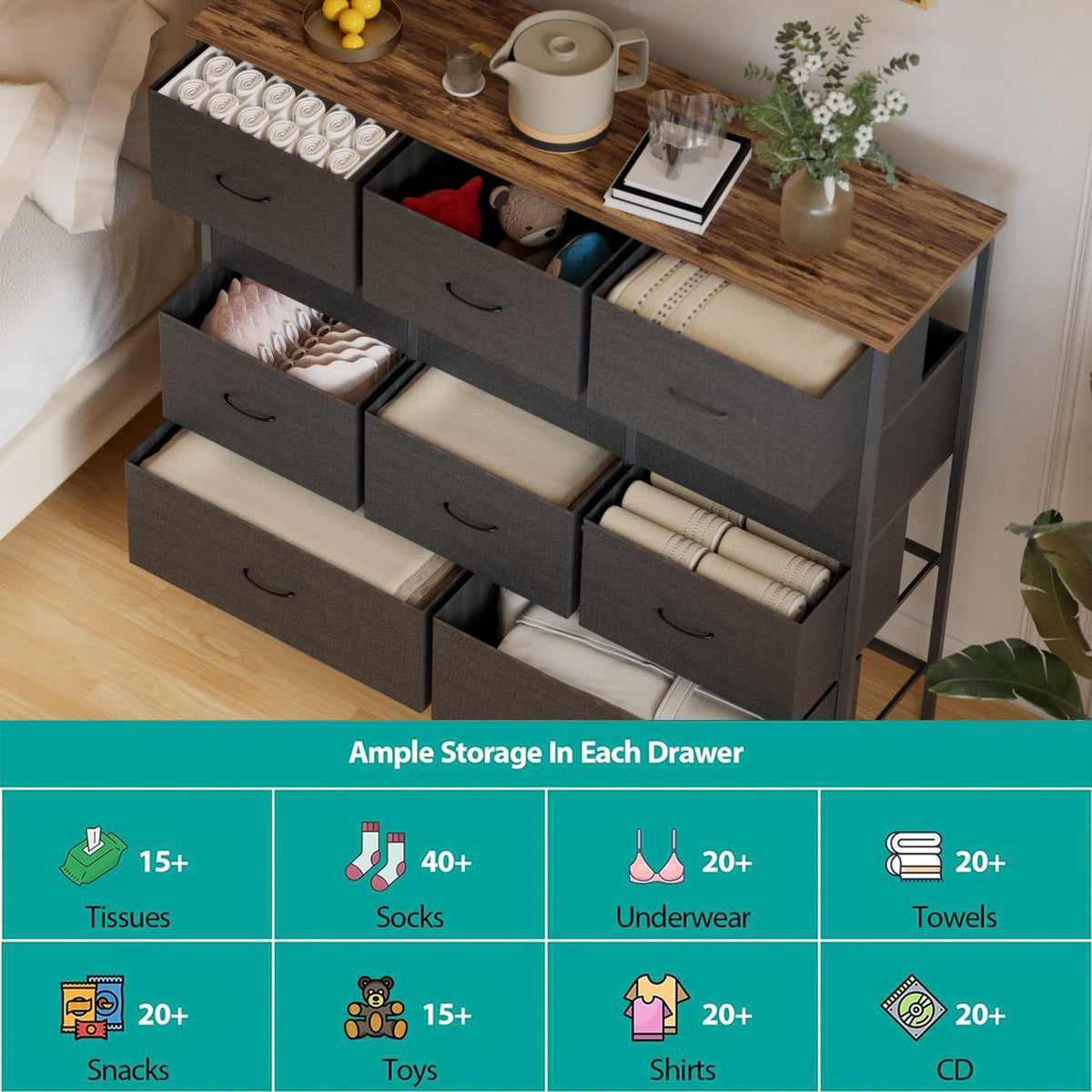 43.3" Wide 11 Drawer Dresser P316