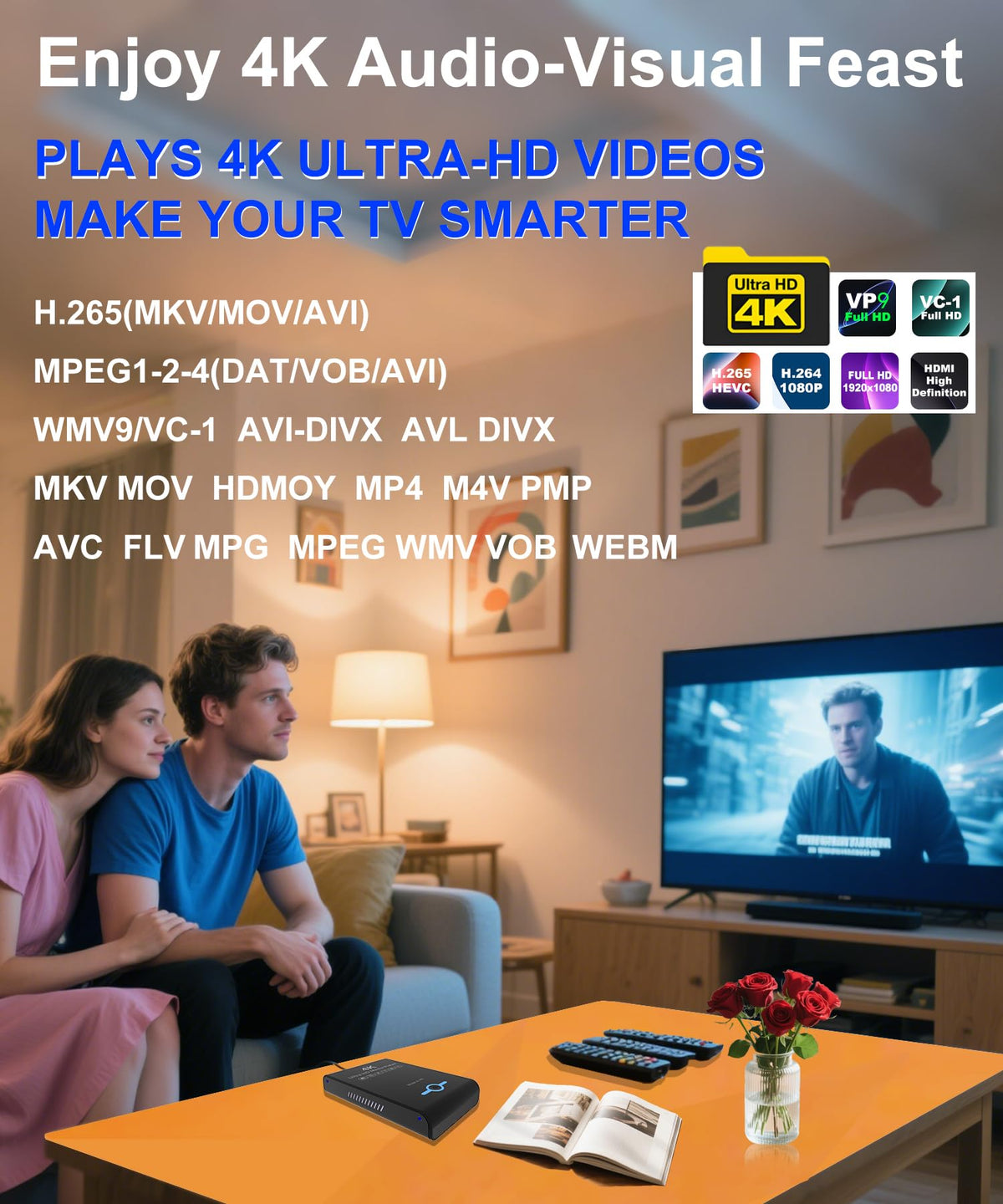 4K Ultra HD Media Player & HDD Enclosure 2-in-1 P332