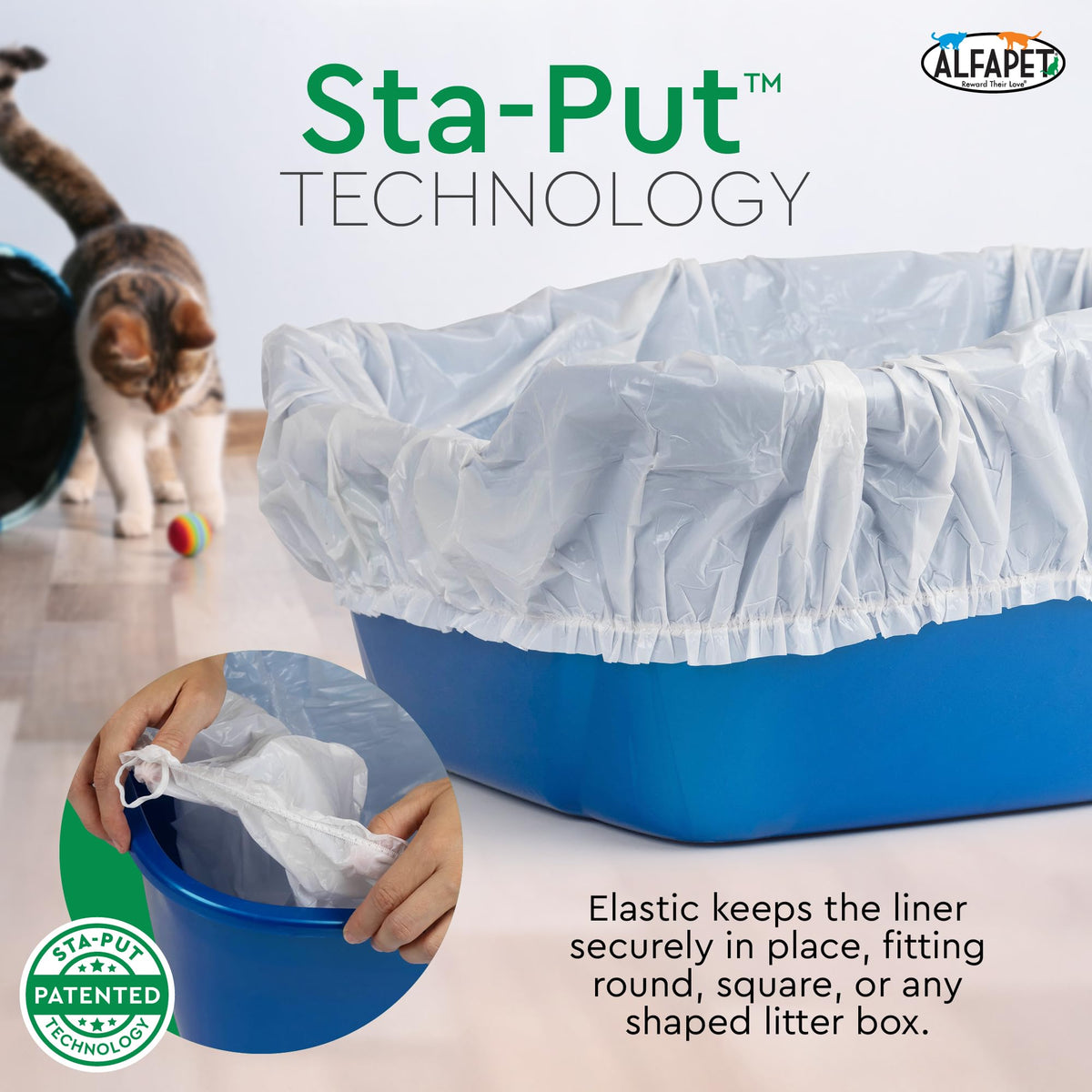 Elastic Cat Litter Box Liners, 13 Count Super Jumbo K5121