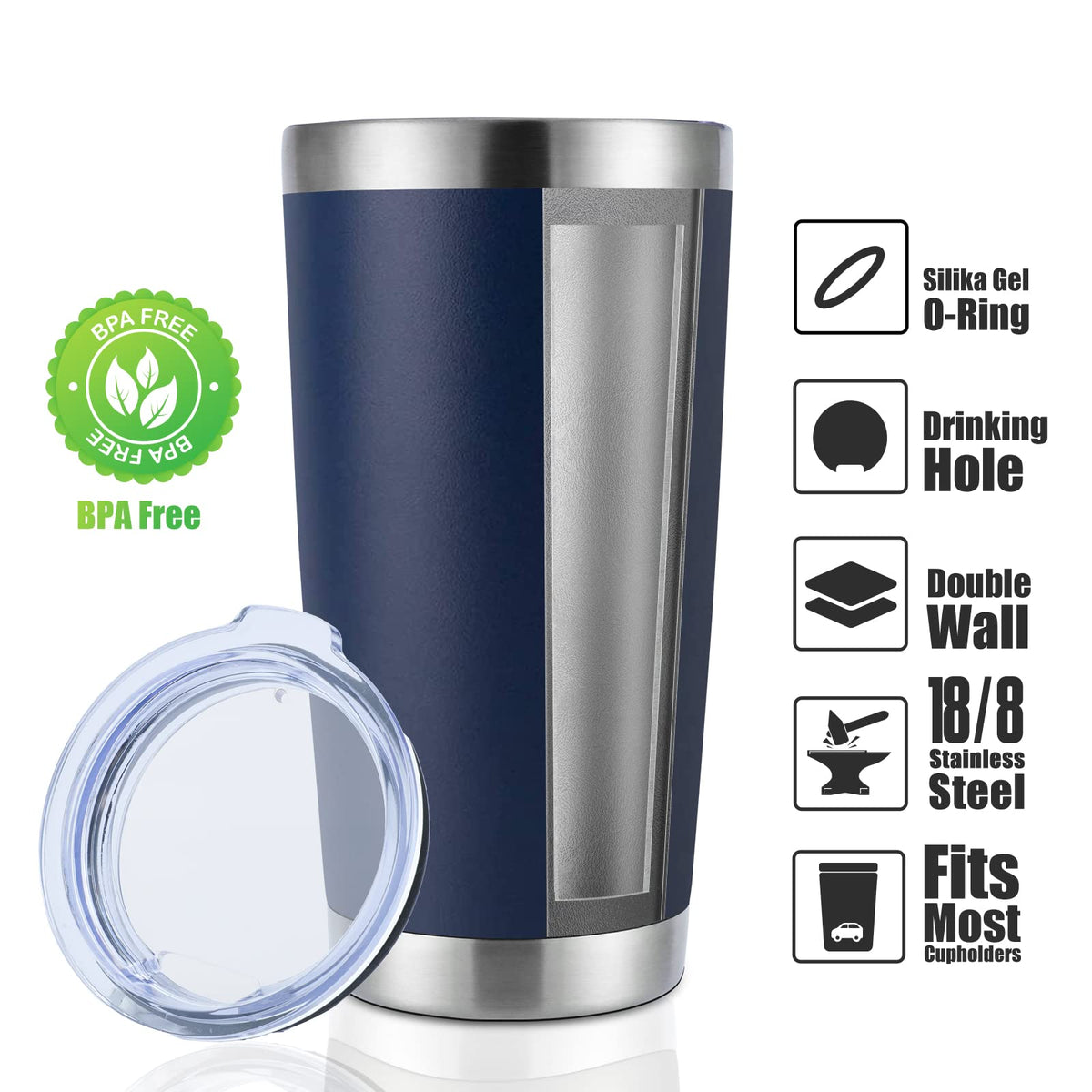 20oz Stainless Steel Insulated Tumbler with Lid M347219