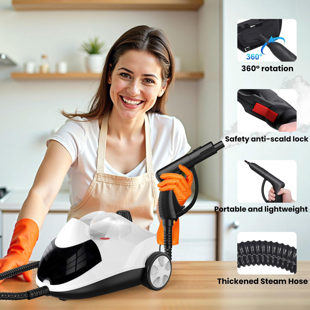 1.5L 6-in-1 Steam Cleaner with 8 Accessories L28563