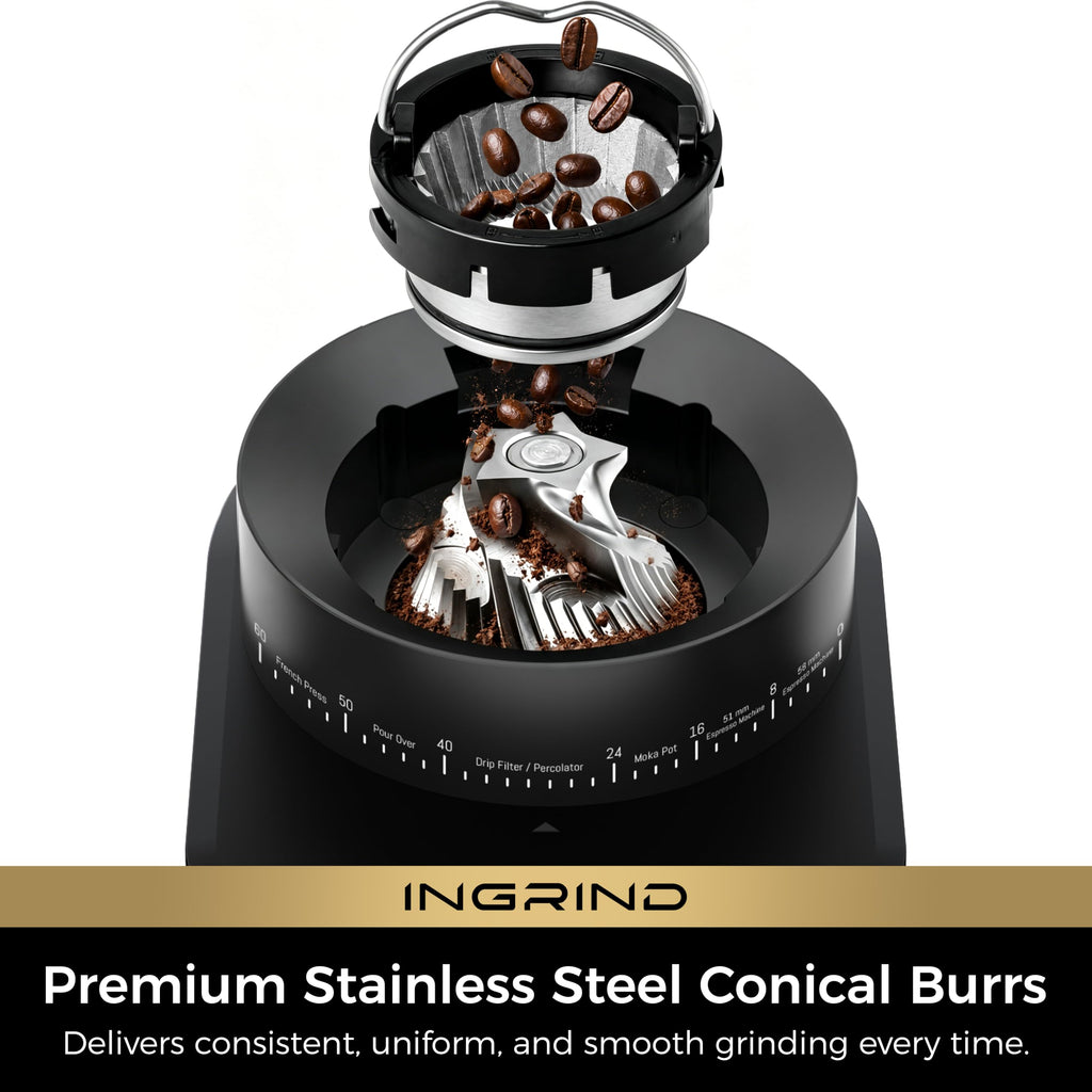 Espresso Machine with Conical Burr Coffee Grinder Q872063