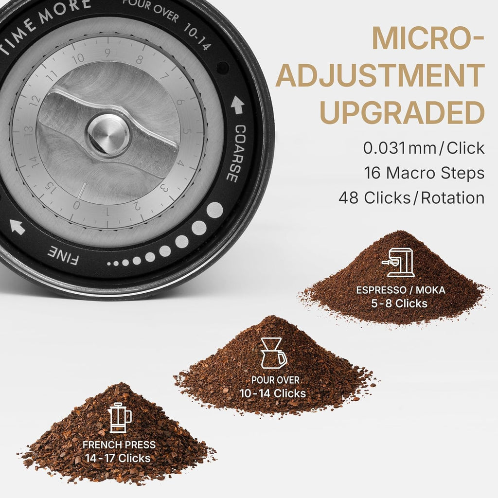Manual Coffee Grinder with Conical Burr Portable Hand Coffee Grinder E82523