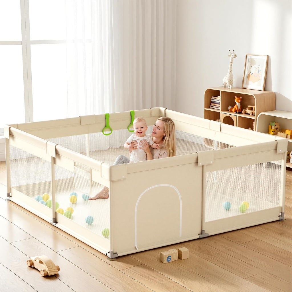Beige Small Baby Playpen X1831
