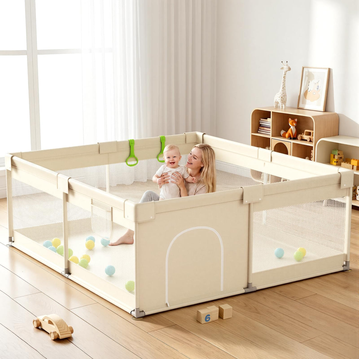Beige Small Baby Playpen X1831