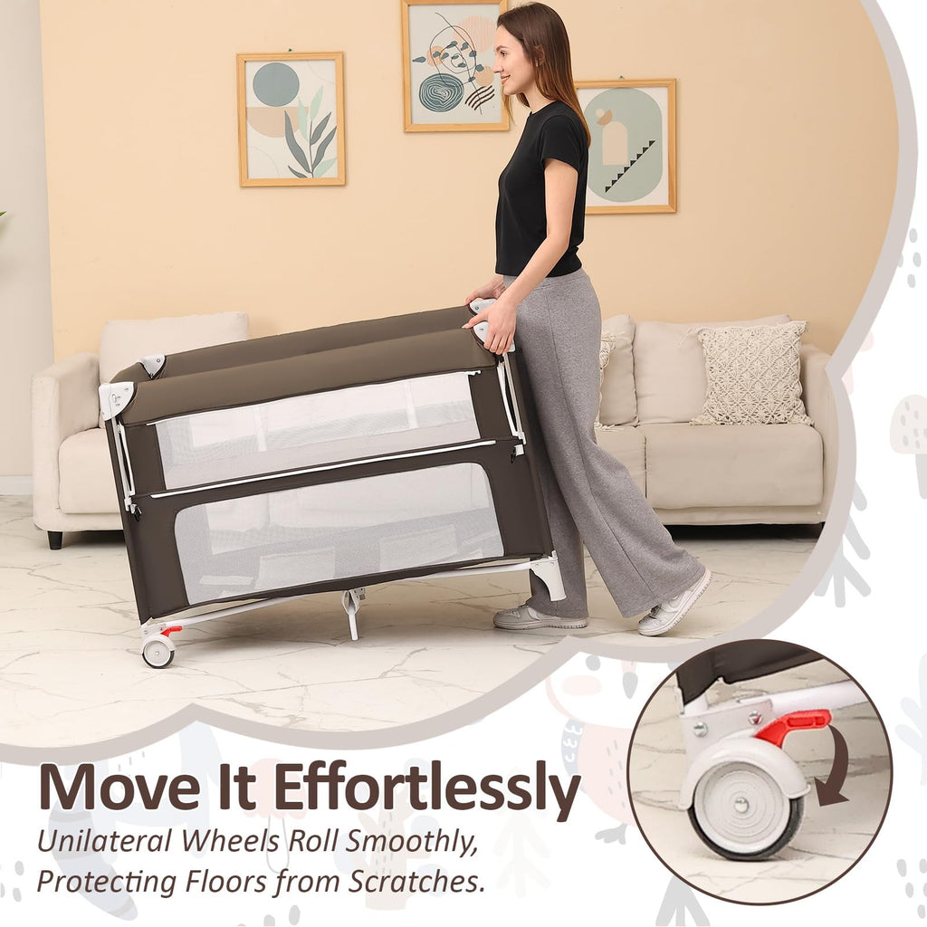 5-in-1 Baby Bassinet Bedside Sleeper M80698