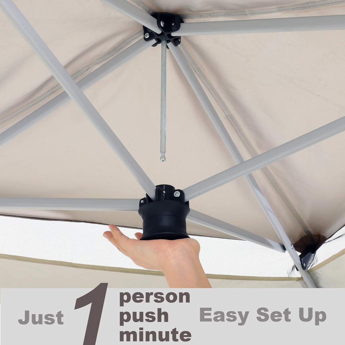 12x12 Pop Up Waterproof Outdoor Canopy with Mosquito Nettings and Carry Bag W91600