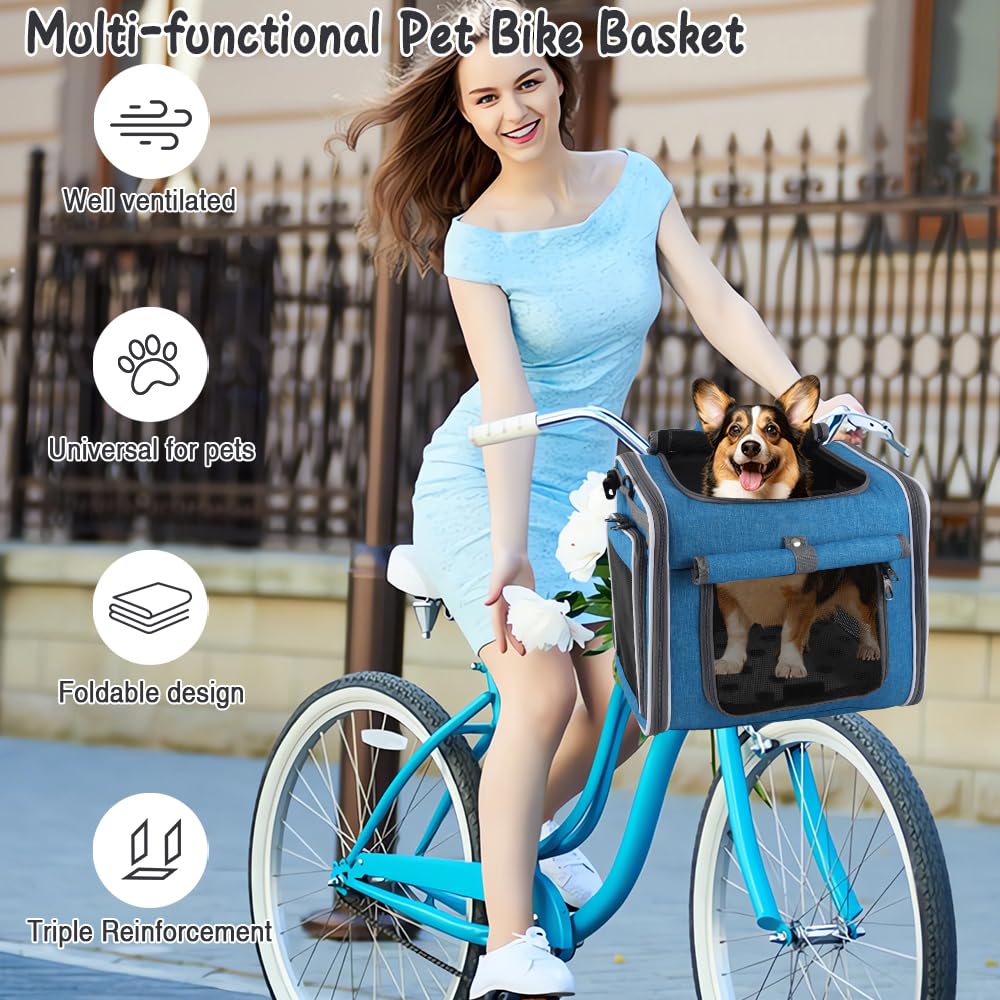 Expandable Foldable Dog Bike Basket Carrier K6818