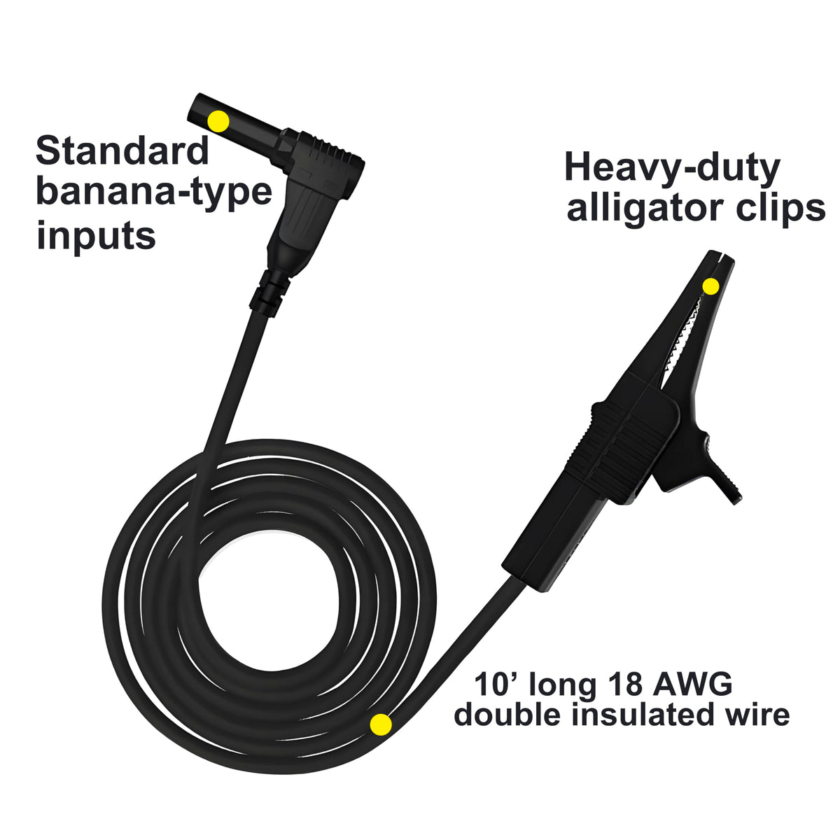 Heavy Duty Insulated Alligator Clips Test Leads Z55559