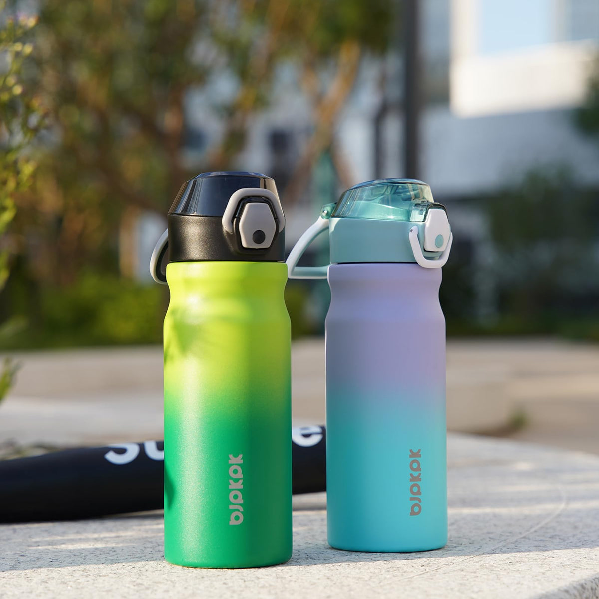 18 oz Insulated Stainless Water Bottle with Straw & Handle W292