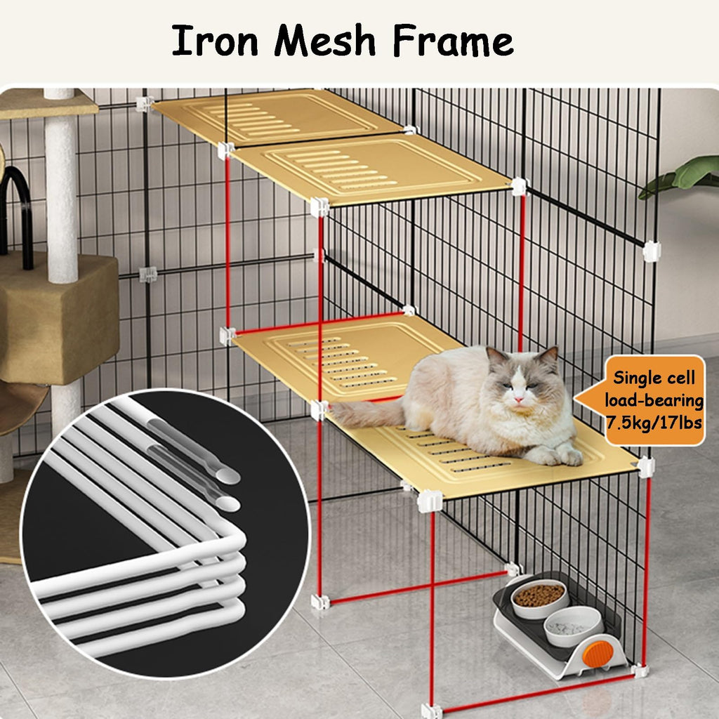 Metal Wire Cat Cage, 3x2x4 Cat Kennel Q75301