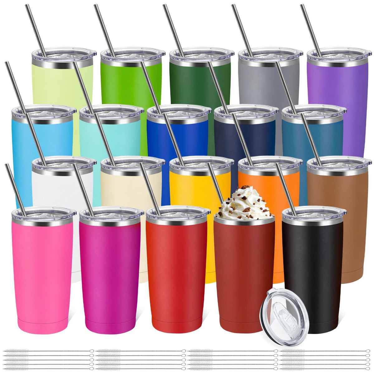 20 Pack Stainless Steel Vacuum Insulated Tumbler 20oz I6723