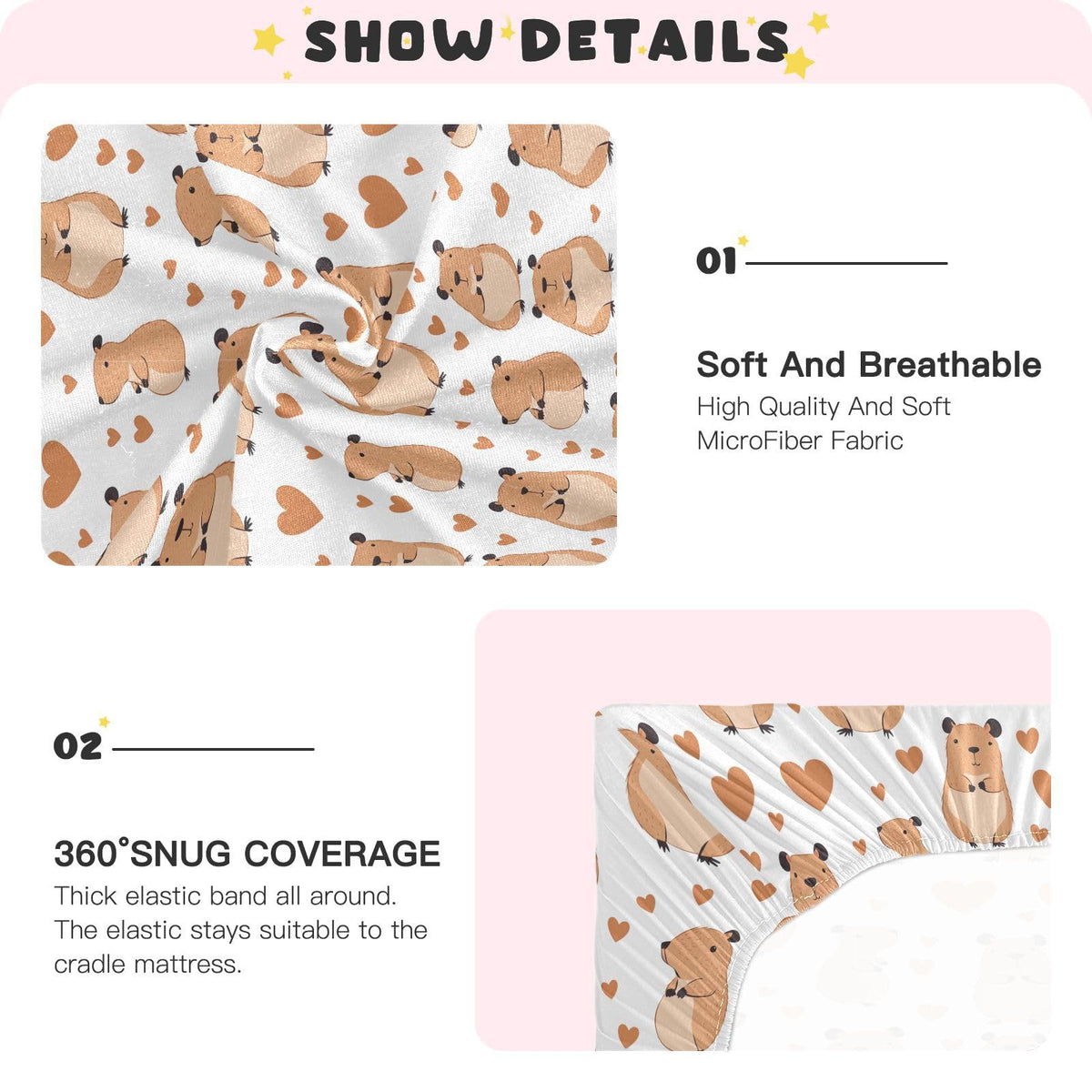 Soft Breathable Microfiber Crib Sheet C785