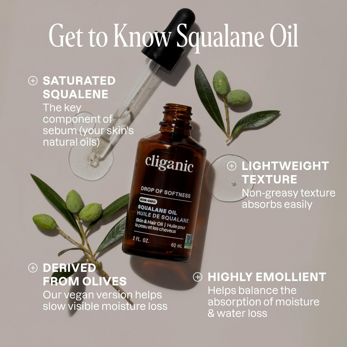 Pure Squalane Oil for Skin & Hair 1oz S7071