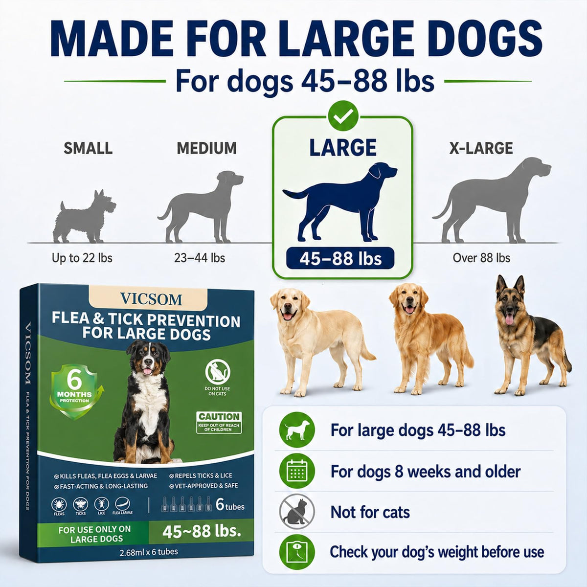 Flea and Tick Prevention for Large Dogs D50858