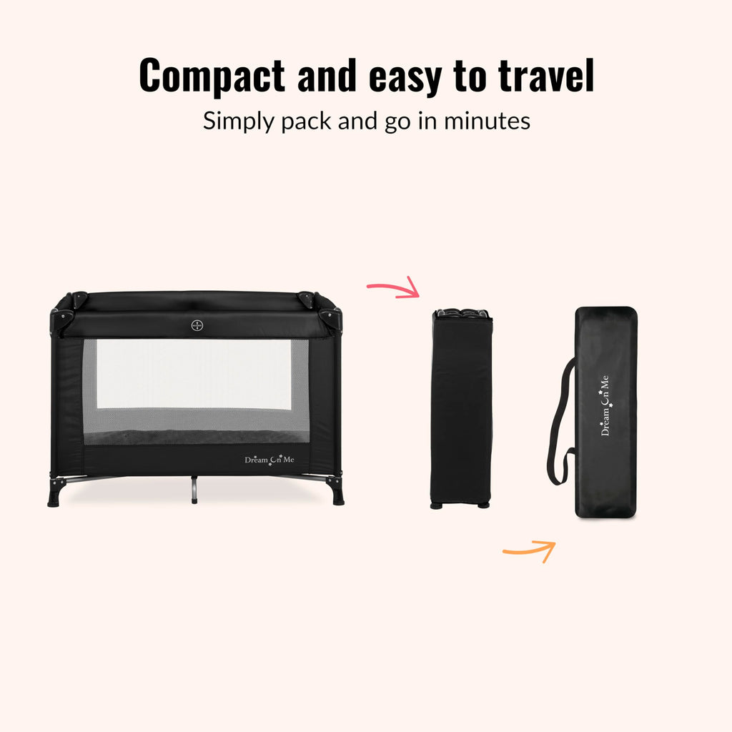 Portable Playard with Carry Bag, Black B7344