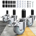 3 Inch Expanding Stem Locking Swivel Casters Set of 4 A41347