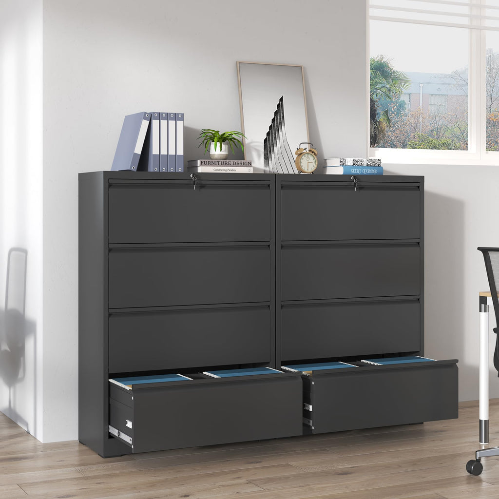 Black 4 Drawer Metal File Cabinet K809